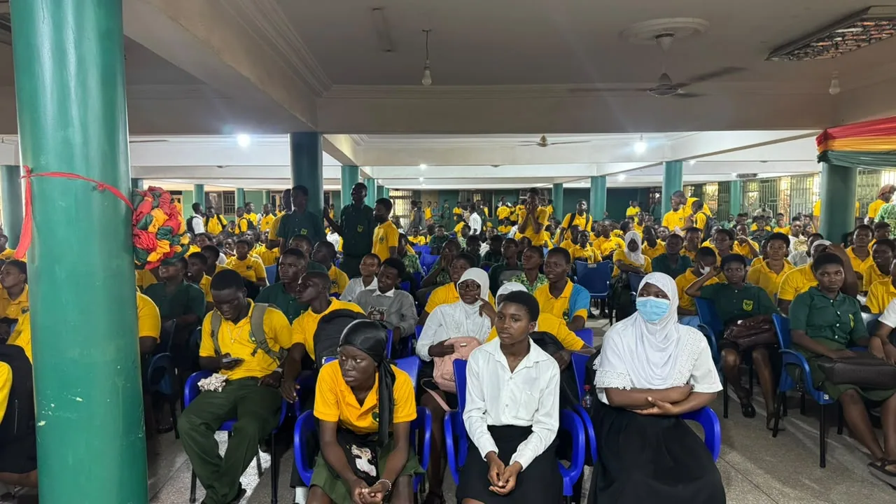 Action SHTS students gathered in the assembly hall for the eating competition